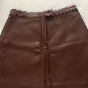 Mini leather skirt